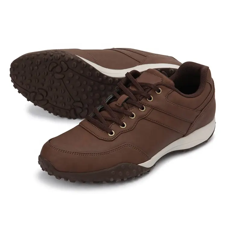 China Hot Selling Low Price Customized Logo Brown MD Rubber Anti-slippery Light Weight Brand Casual Shoes for Men