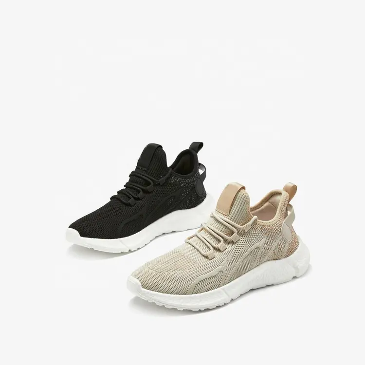 Hot Selling Lightweight Non Slip Breathable Fashion Walking Knitting Sneakers Casual Shoes For Men Featured Image