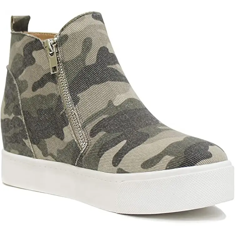 Jian Er Factory Custom Logo New Fashion Mid Top Boots Zapatos Women Men Casual Shoes With Zip