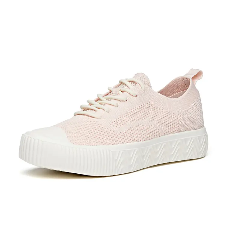 High Supplier Md Outsole Breathable Pink Zapatos Sneaker Unisex Flat Shoes For Women and Ladies
