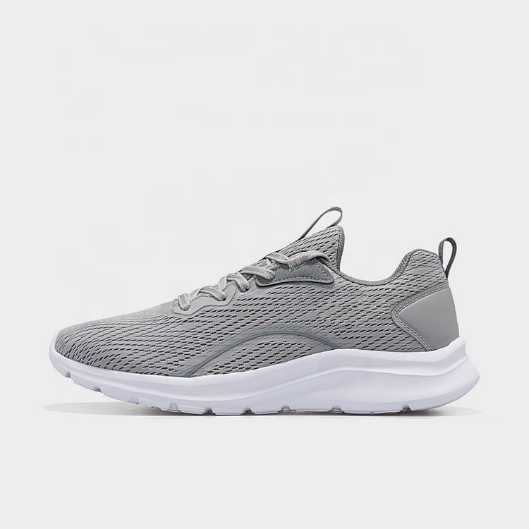 China Custom Brand Lace-up Knit Breathable Lightweight Comfortable Running Shoes Men